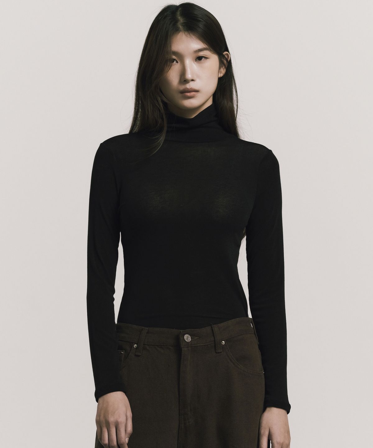 닉앤니콜(NICK&NICOLE) [ESSENTIAL] SOFT TURTLENECK SLIM TOP_6 COLOR