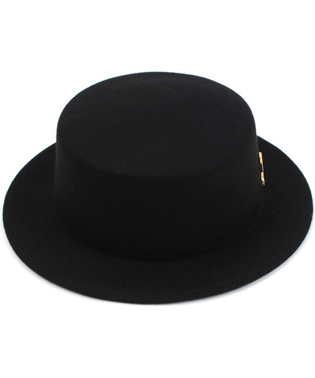 유니버셜 케미스트리(UNIVERSAL CHEMISTRY) Black Flat Short Wool Fedora GD 숏페도라