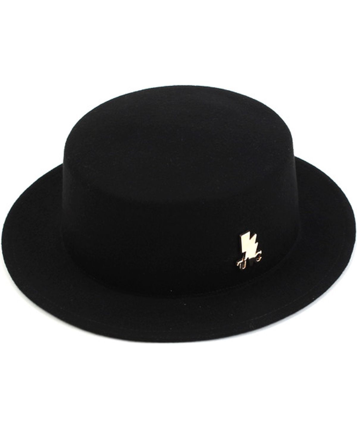 유니버셜 케미스트리(UNIVERSAL CHEMISTRY) Black Flat Short Wool Fedora GD 숏페도라