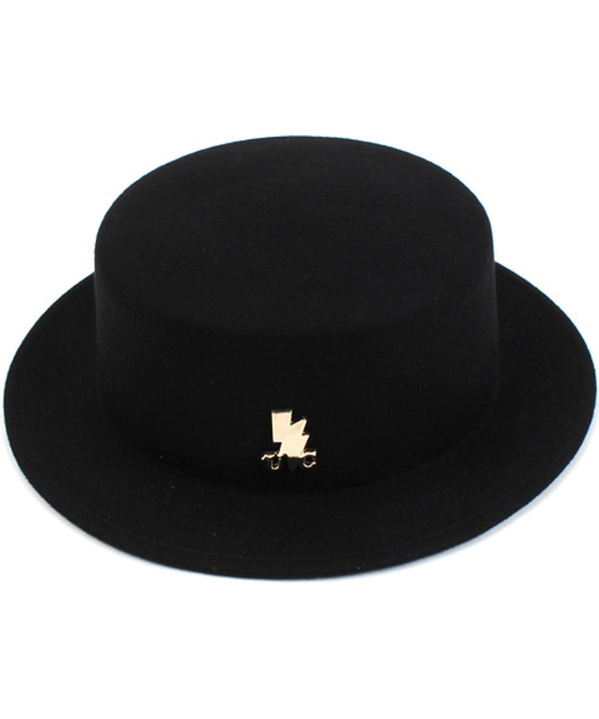 유니버셜 케미스트리(UNIVERSAL CHEMISTRY) Black Flat Short Wool Fedora GD 숏페도라