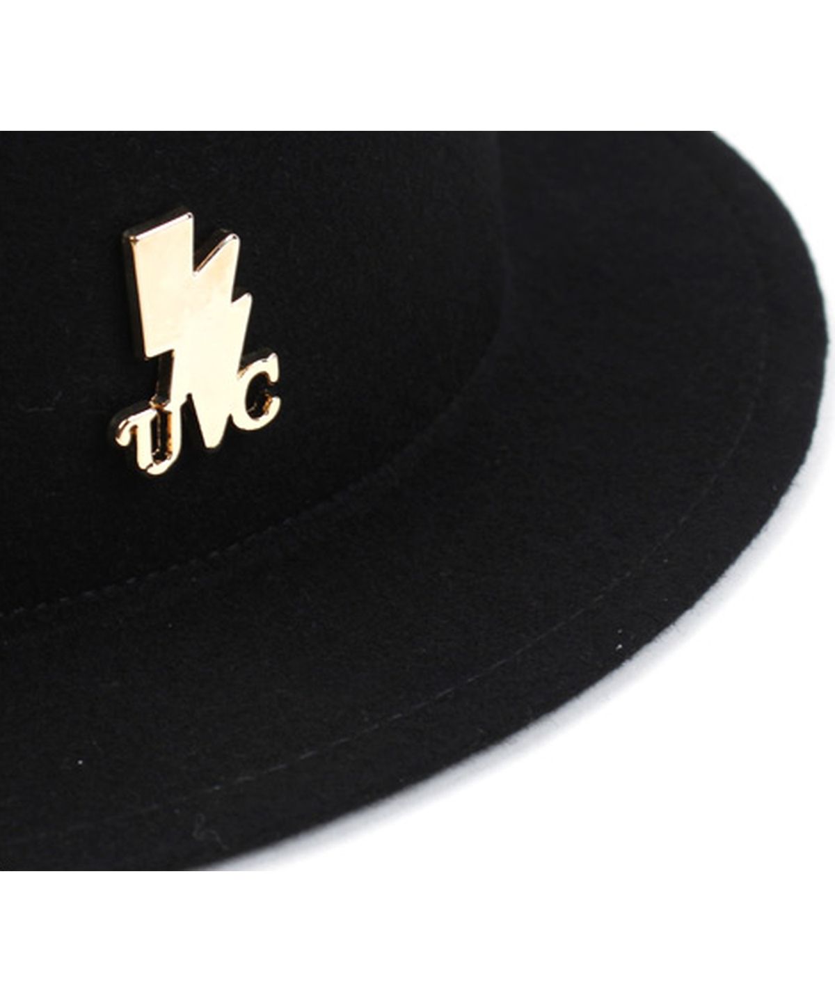 유니버셜 케미스트리(UNIVERSAL CHEMISTRY) Black Flat Short Wool Fedora GD 숏페도라