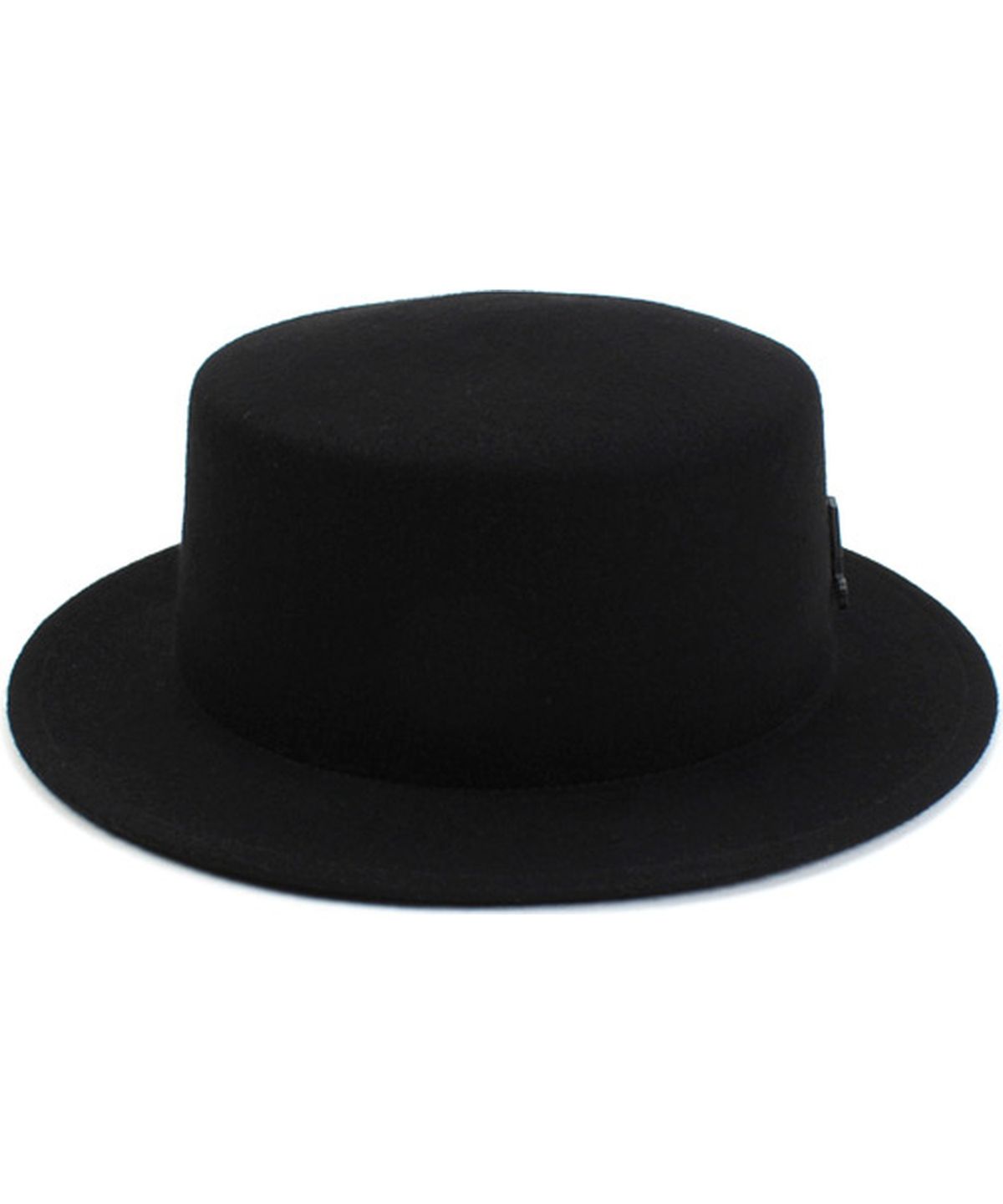 유니버셜 케미스트리(UNIVERSAL CHEMISTRY) Black Flat Short Wool Fedora BK 숏페도라