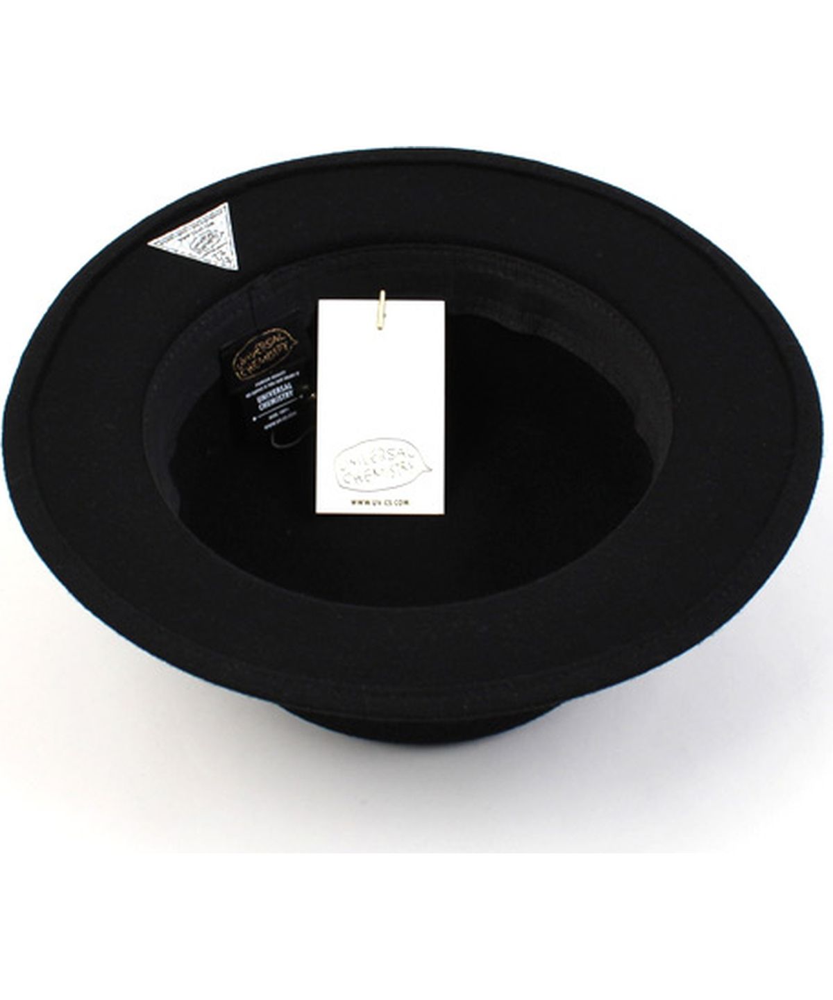 유니버셜 케미스트리(UNIVERSAL CHEMISTRY) Black Flat Short Wool Fedora BK 숏페도라