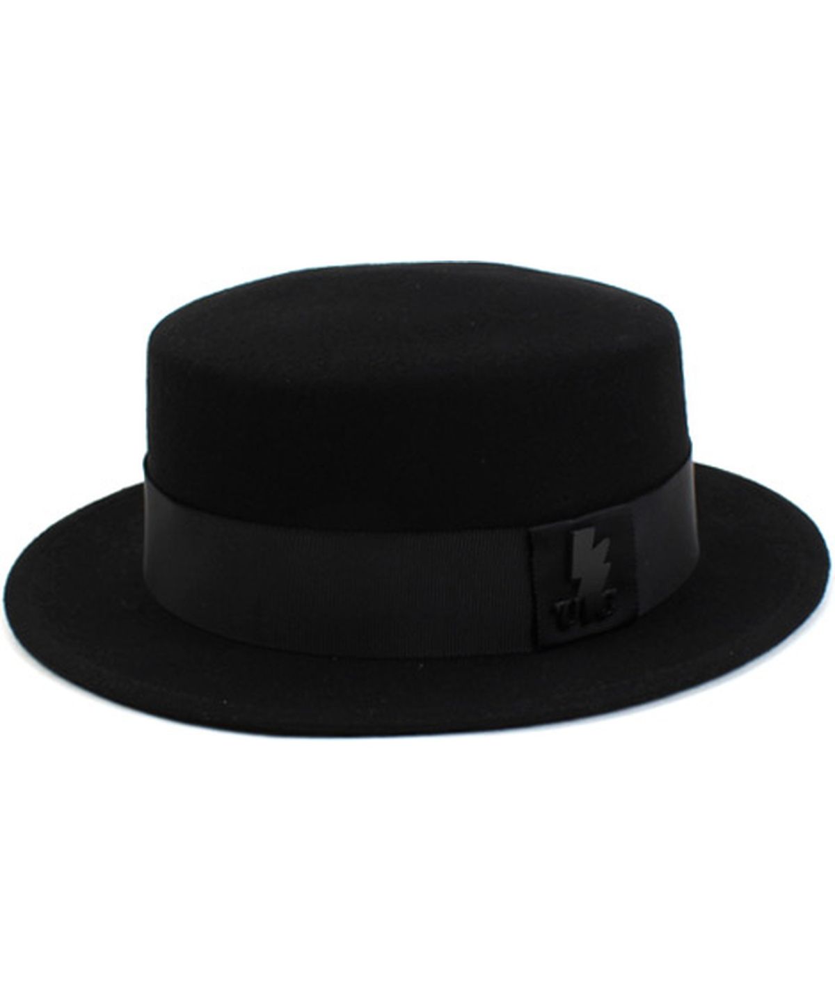 유니버셜 케미스트리(UNIVERSAL CHEMISTRY) Black Flat Short Line Wool Fedora 숏페도라
