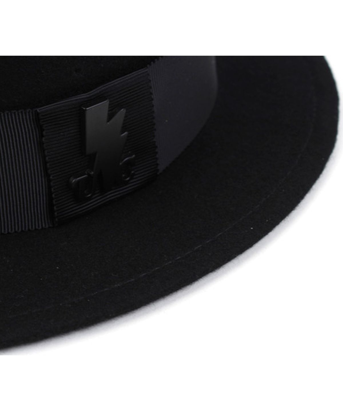 유니버셜 케미스트리(UNIVERSAL CHEMISTRY) Black Flat Short Line Wool Fedora 숏페도라