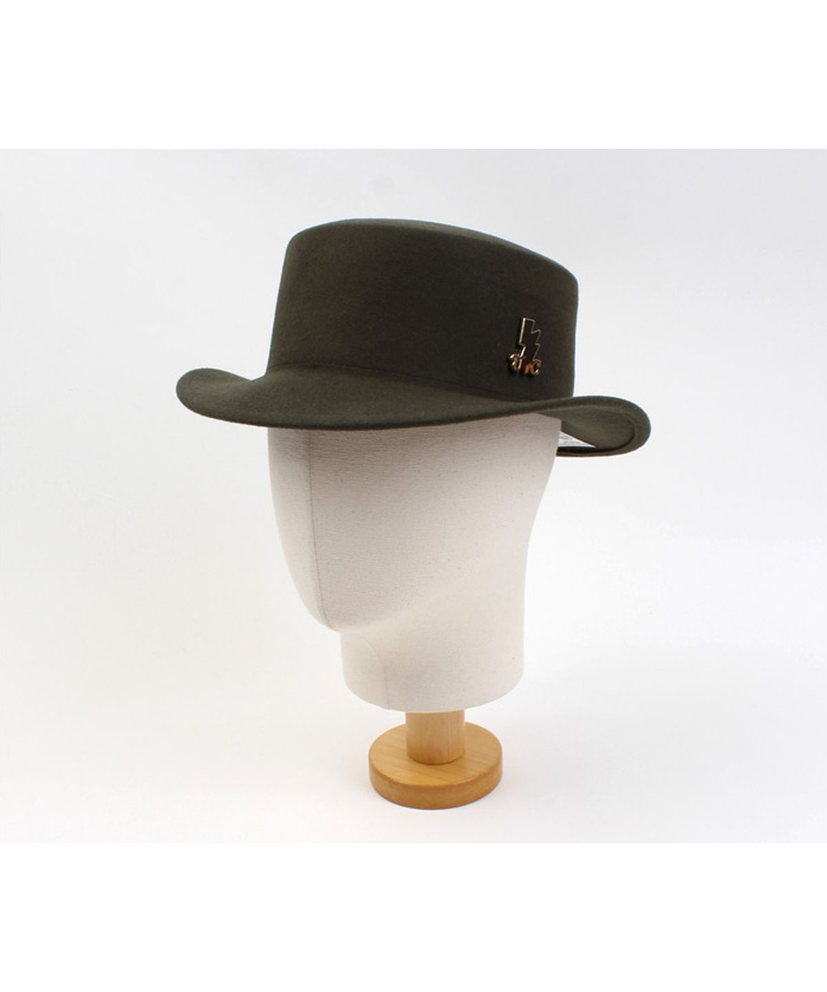 유니버셜 케미스트리(UNIVERSAL CHEMISTRY) Khaki Flat Short Wool Fedora 숏페도라
