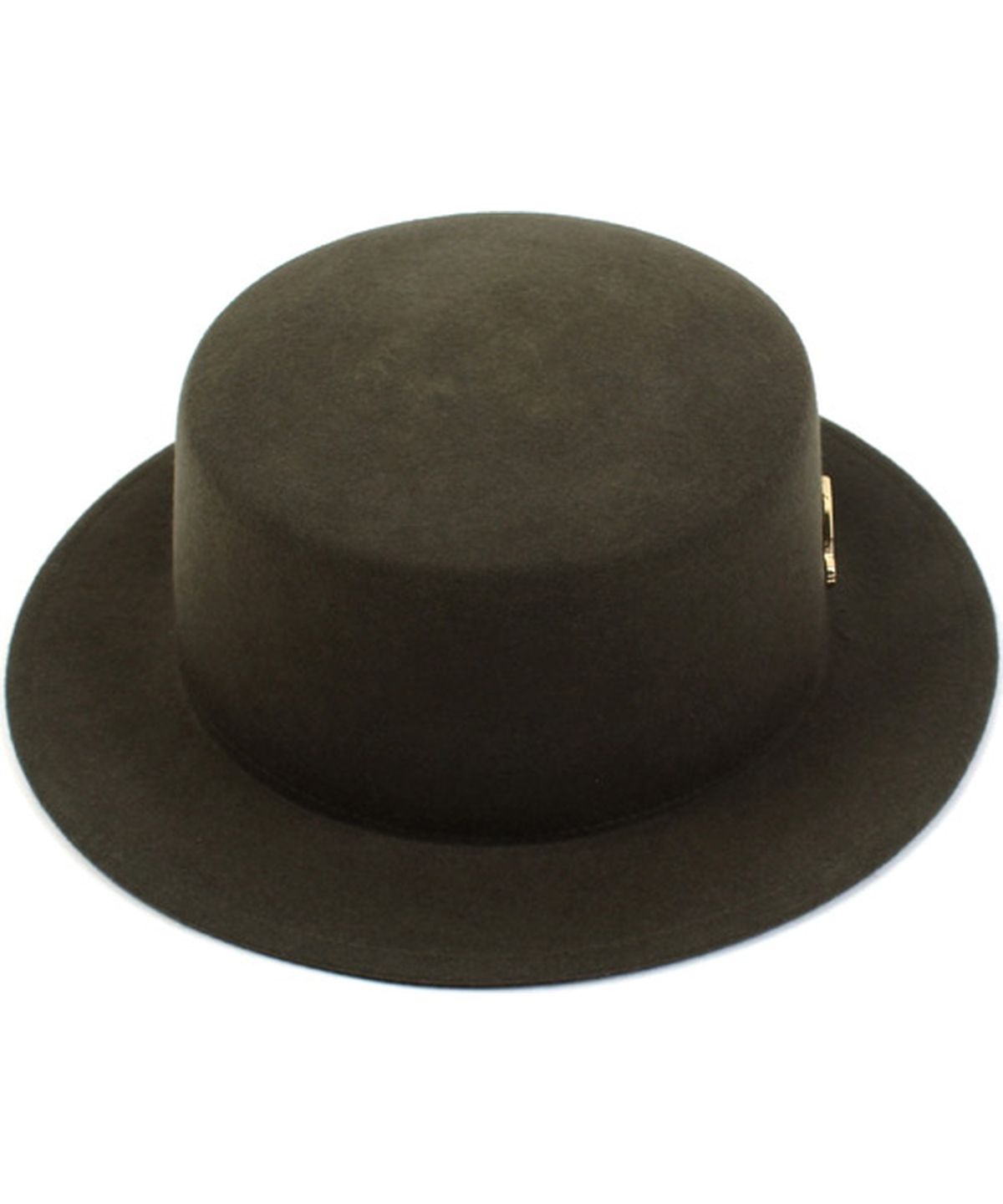 유니버셜 케미스트리(UNIVERSAL CHEMISTRY) Khaki Flat Short Wool Fedora 숏페도라
