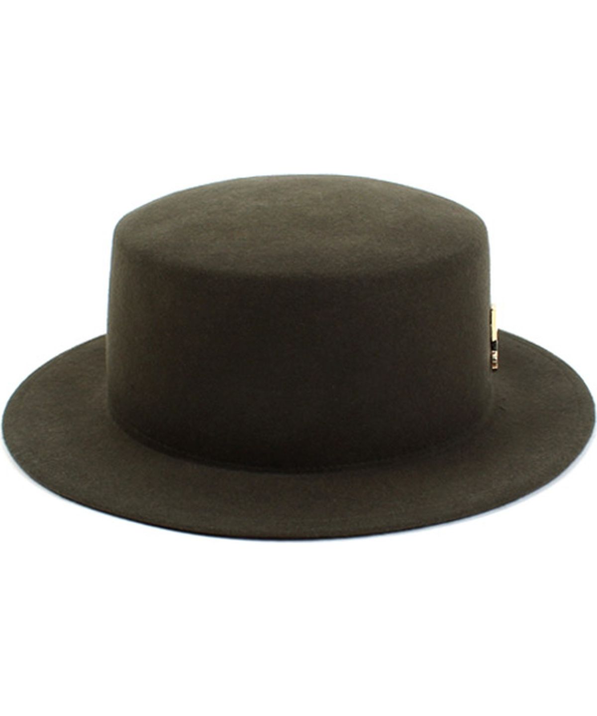 유니버셜 케미스트리(UNIVERSAL CHEMISTRY) Khaki Flat Short Wool Fedora 숏페도라