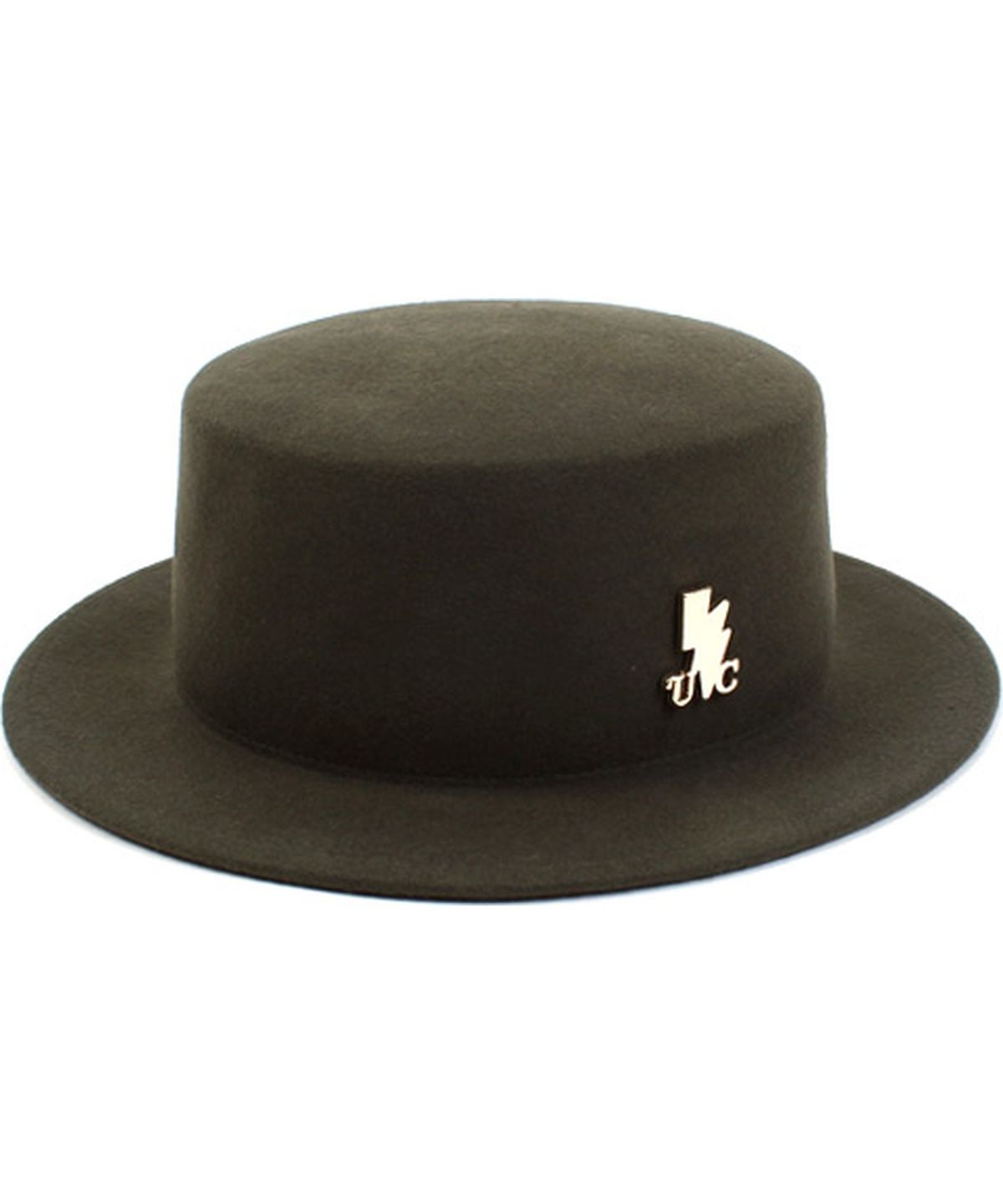유니버셜 케미스트리(UNIVERSAL CHEMISTRY) Khaki Flat Short Wool Fedora 숏페도라