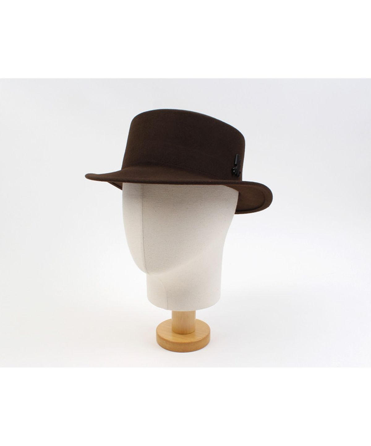 유니버셜 케미스트리(UNIVERSAL CHEMISTRY) Brown Flat Short Wool Fedora 숏페도라