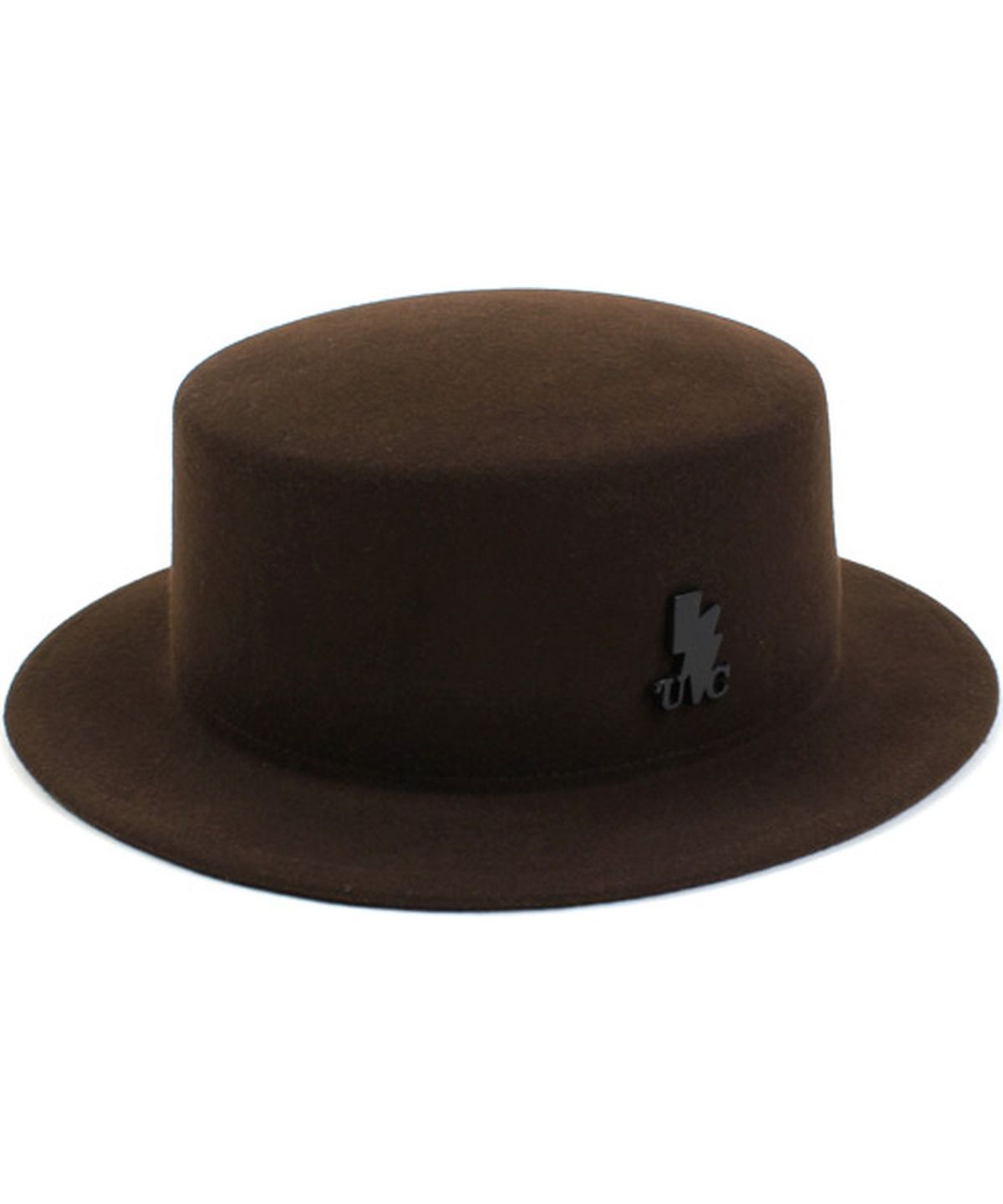 유니버셜 케미스트리(UNIVERSAL CHEMISTRY) Brown Flat Short Wool Fedora 숏페도라