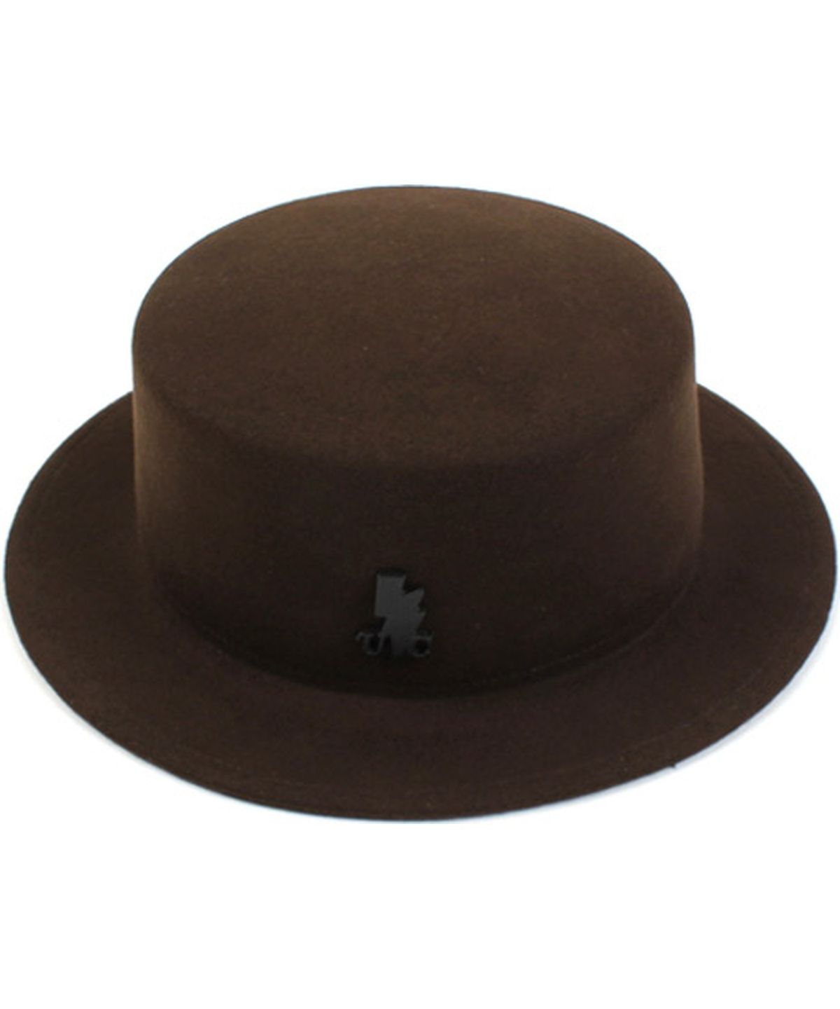 유니버셜 케미스트리(UNIVERSAL CHEMISTRY) Brown Flat Short Wool Fedora 숏페도라
