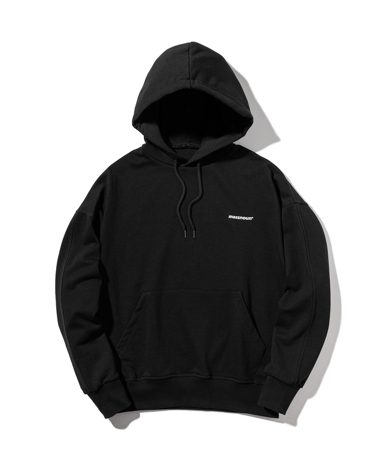 MUSINSA | MASSNOUN Smile Oversized Heavy Hoodie MWZHD001-BK