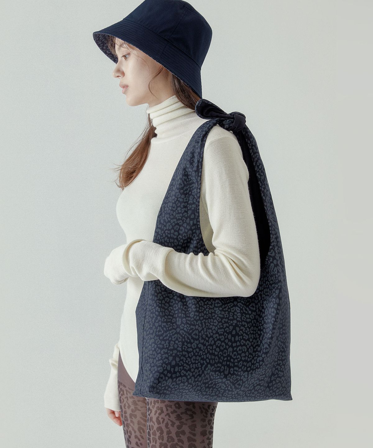 썸띵굿(SOMETHING GOOD) Leopard Tie Eco Bag_3 Color
