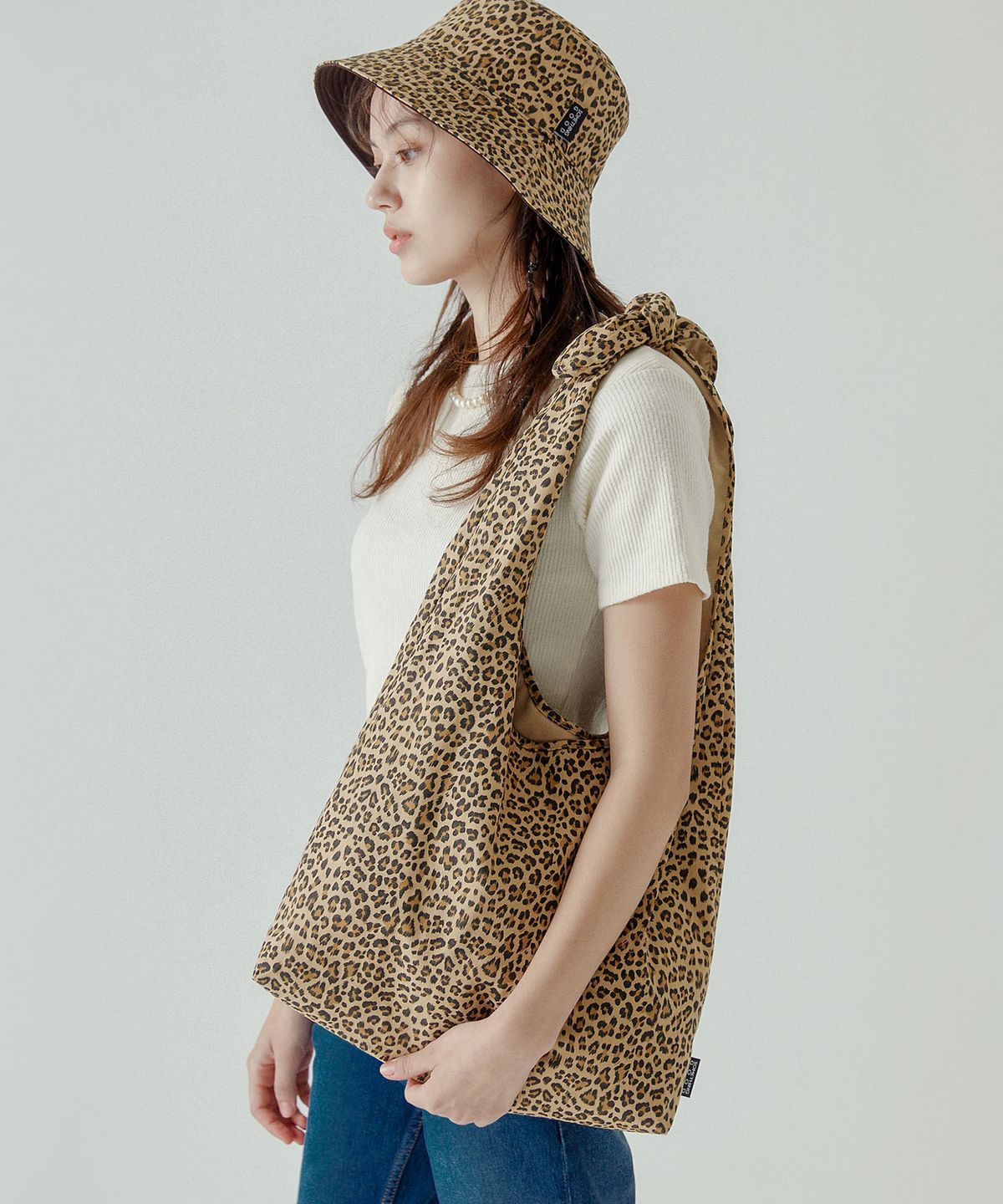 썸띵굿(SOMETHING GOOD) Leopard Tie Eco Bag_3 Color