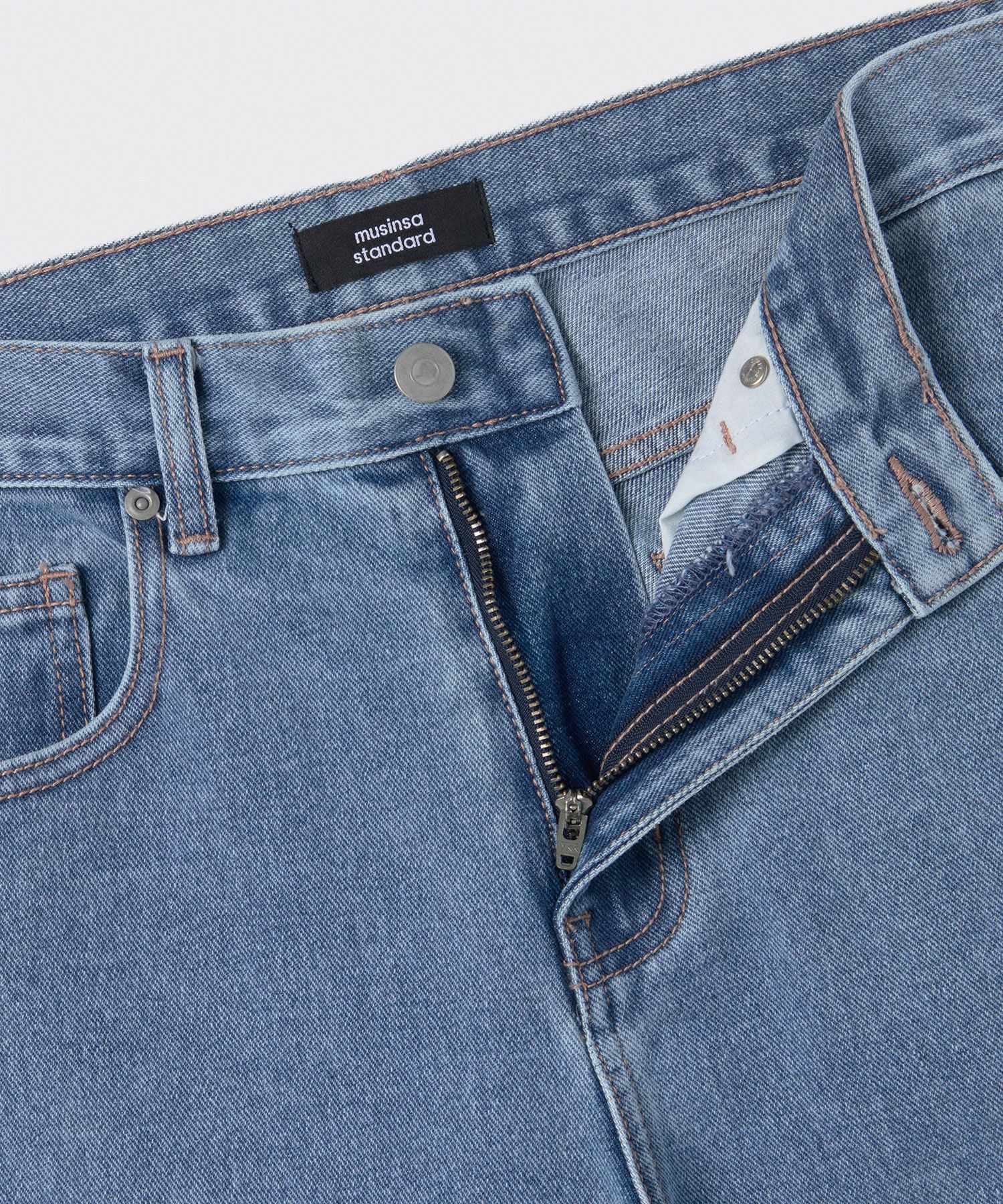 MUSINSA | MUSINSA STANDARD WIDE DENIM PANTS [LIGHT INDIGO]