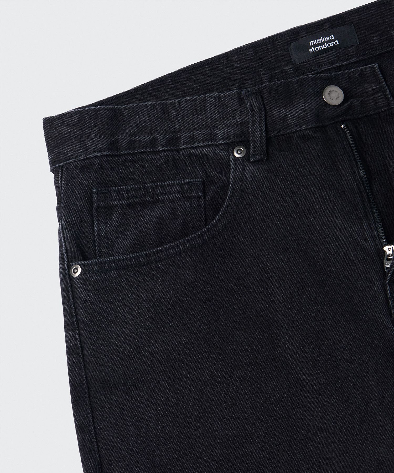 ★MUSINSA STANDARD★ Big wide denim pants in washed black MM MUSINSA | MUSINSA STANDARD WIDE DENIM PANTS [WASHED BLACK]