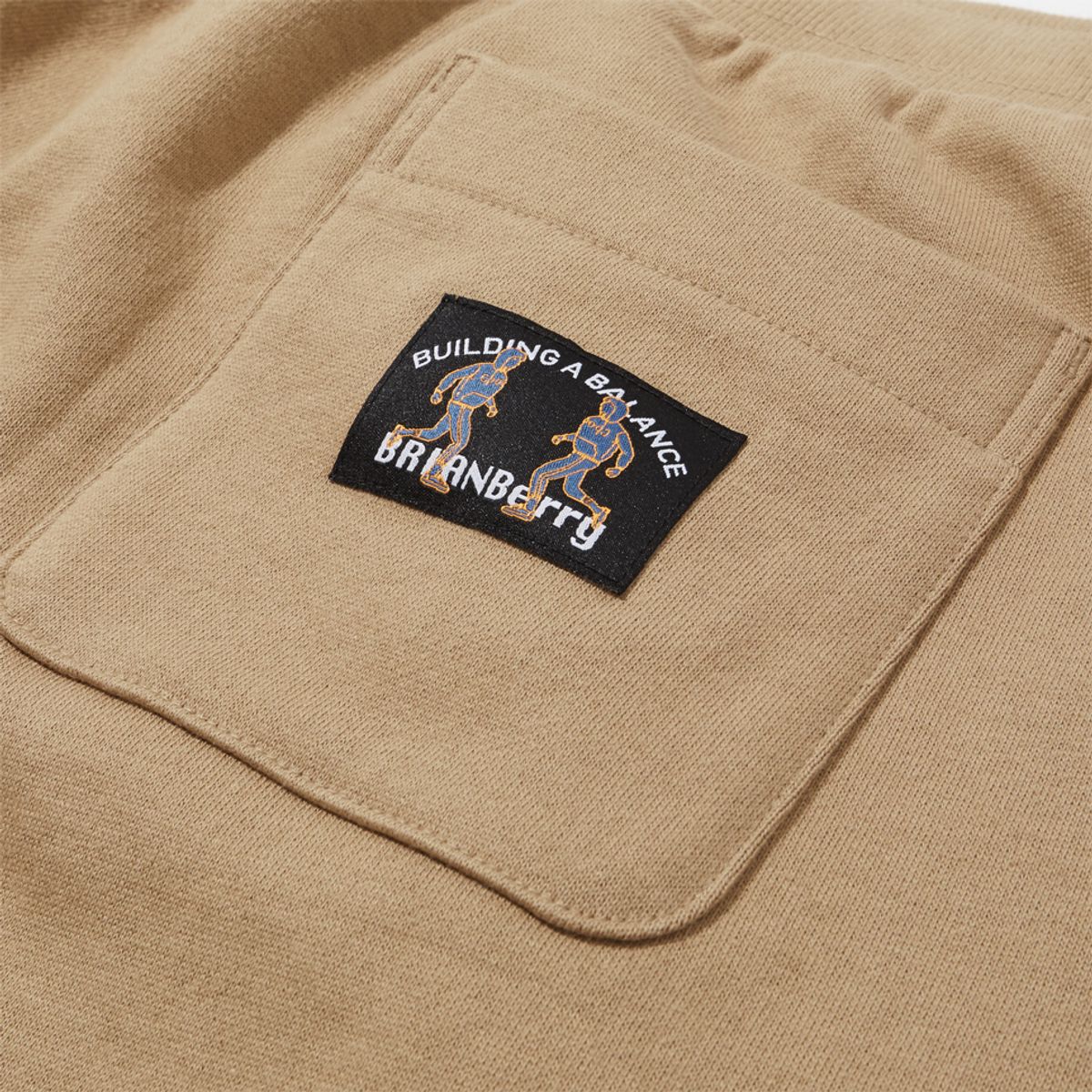 브라이언베리(BRIAN BERRY) FLEECE-LINED SWEAT PANTS_CAMEL