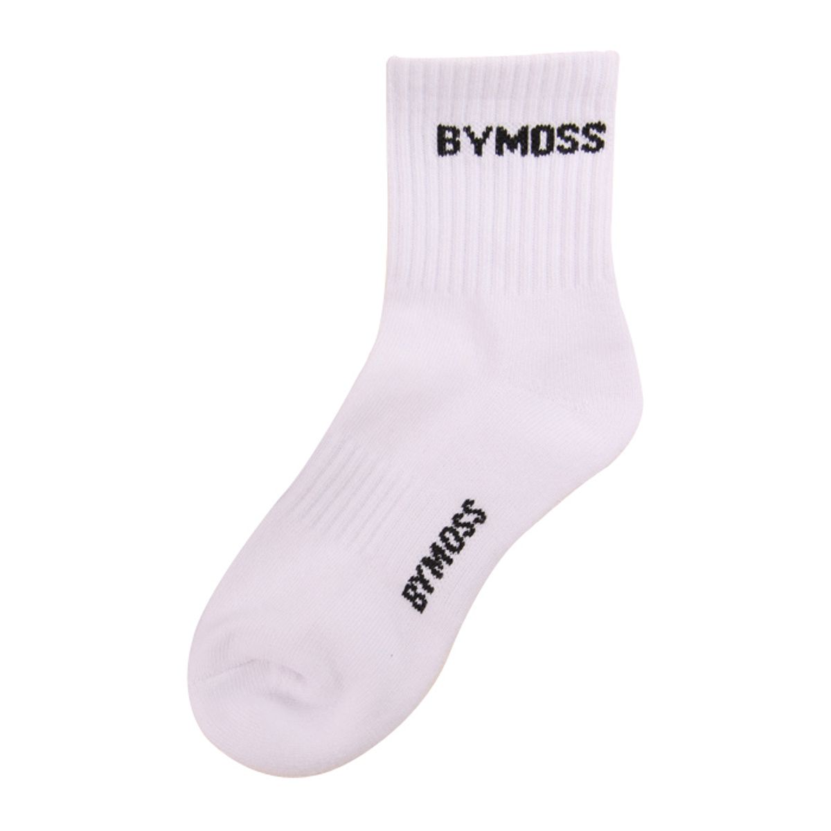 바이모스(BYMOSS) 로고 미들 삭스_화이트(5족세트)