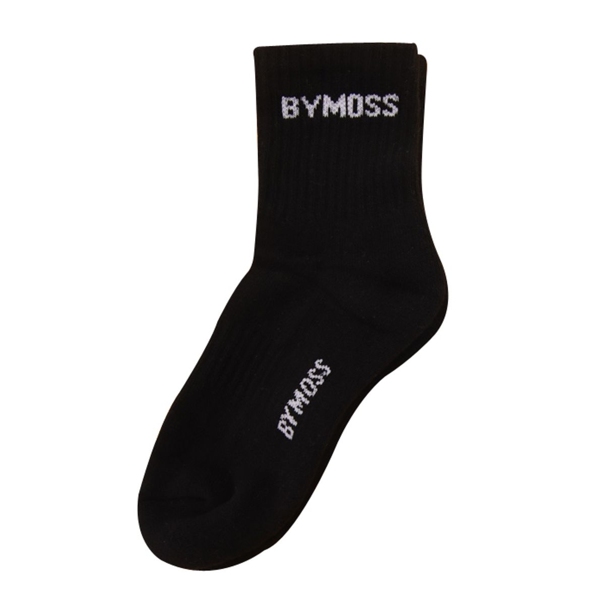 바이모스(BYMOSS) 로고 미들 삭스_블랙(5족세트)