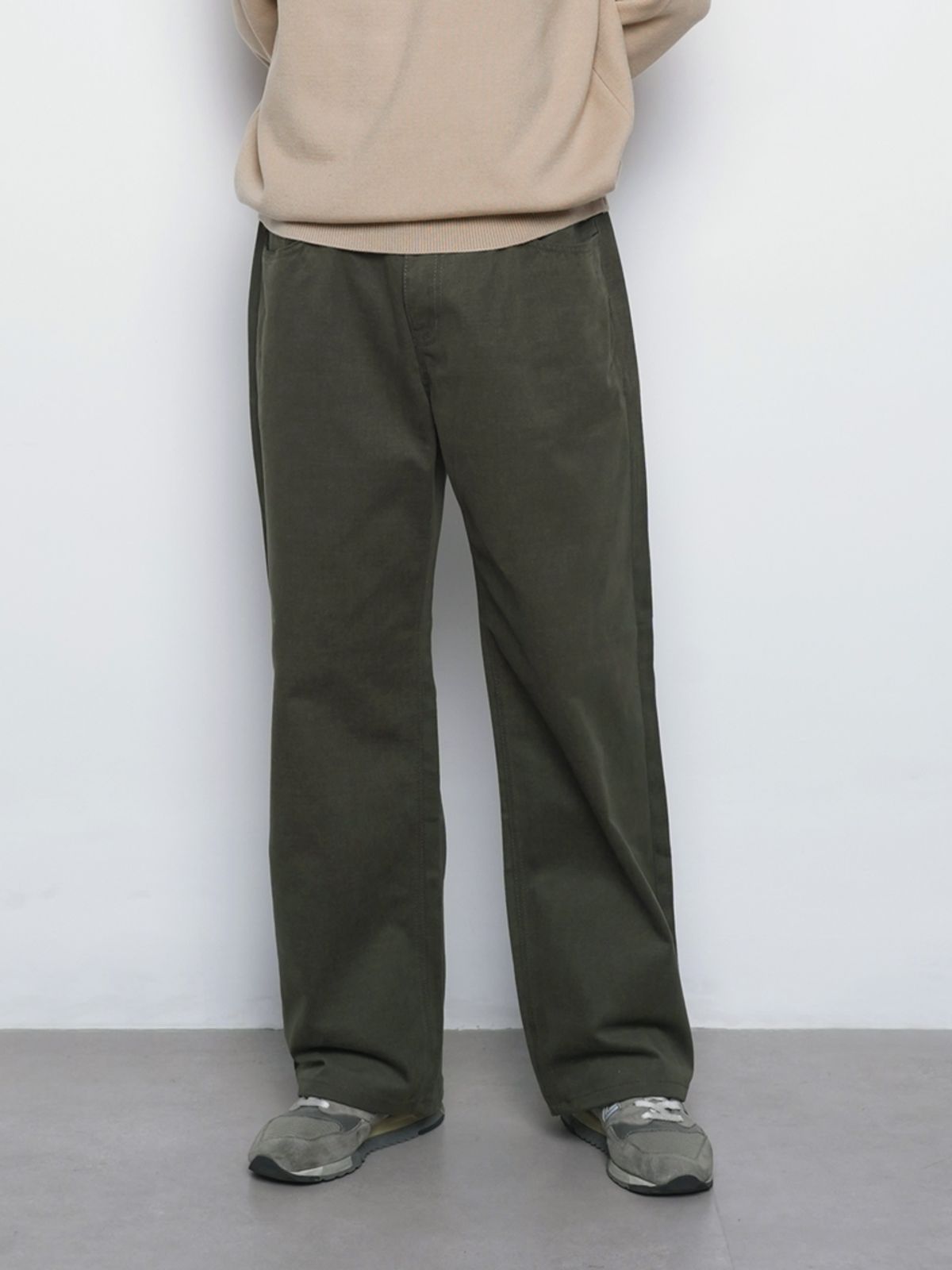 에이본(THE-ABON) M765 pitch wide pants khaki