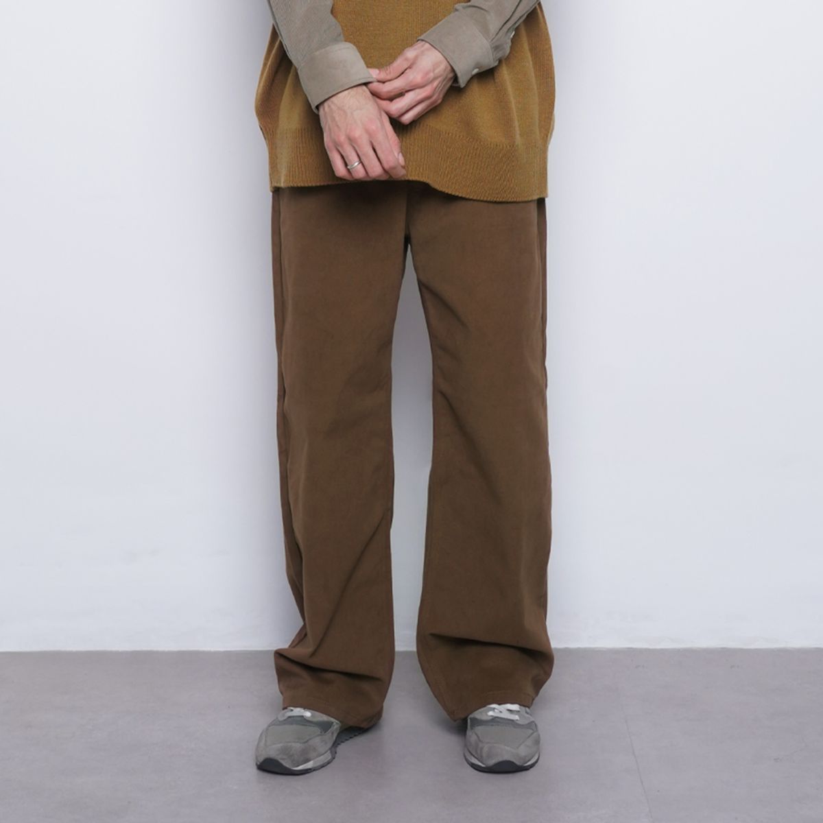 에이본(THE-ABON) M765 pitch wide pants camel