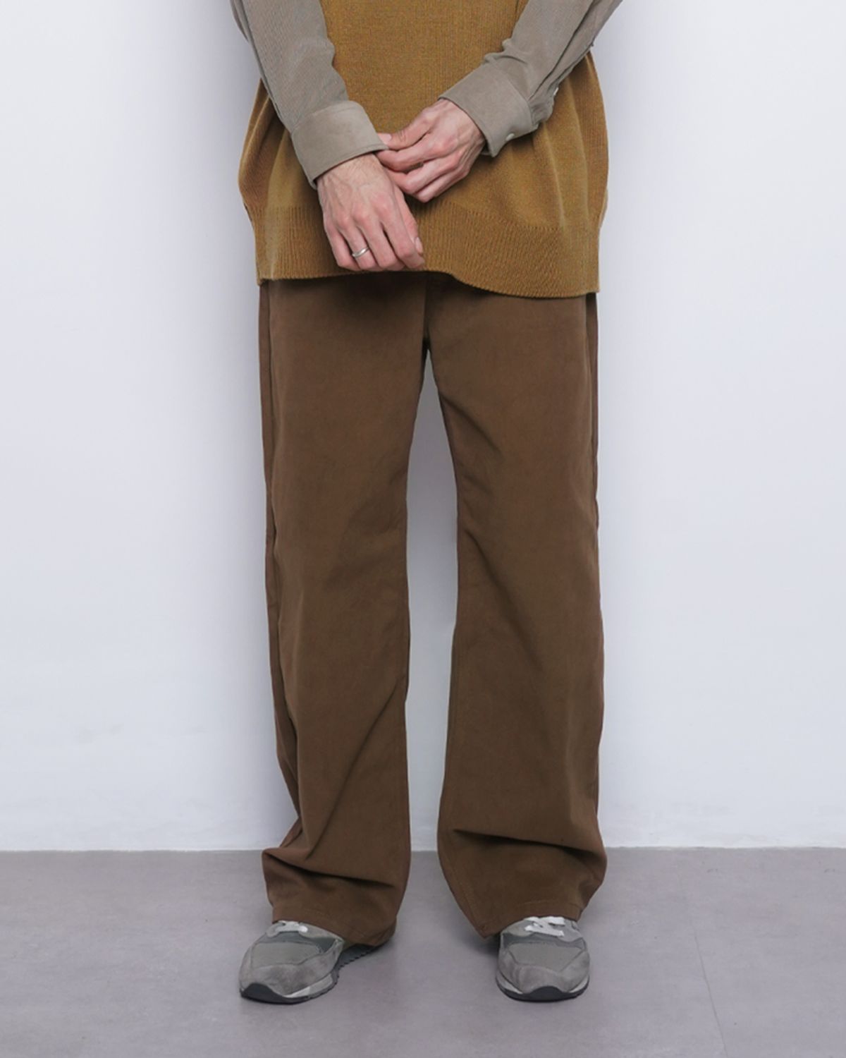 에이본(THE-ABON) M765 pitch wide pants camel