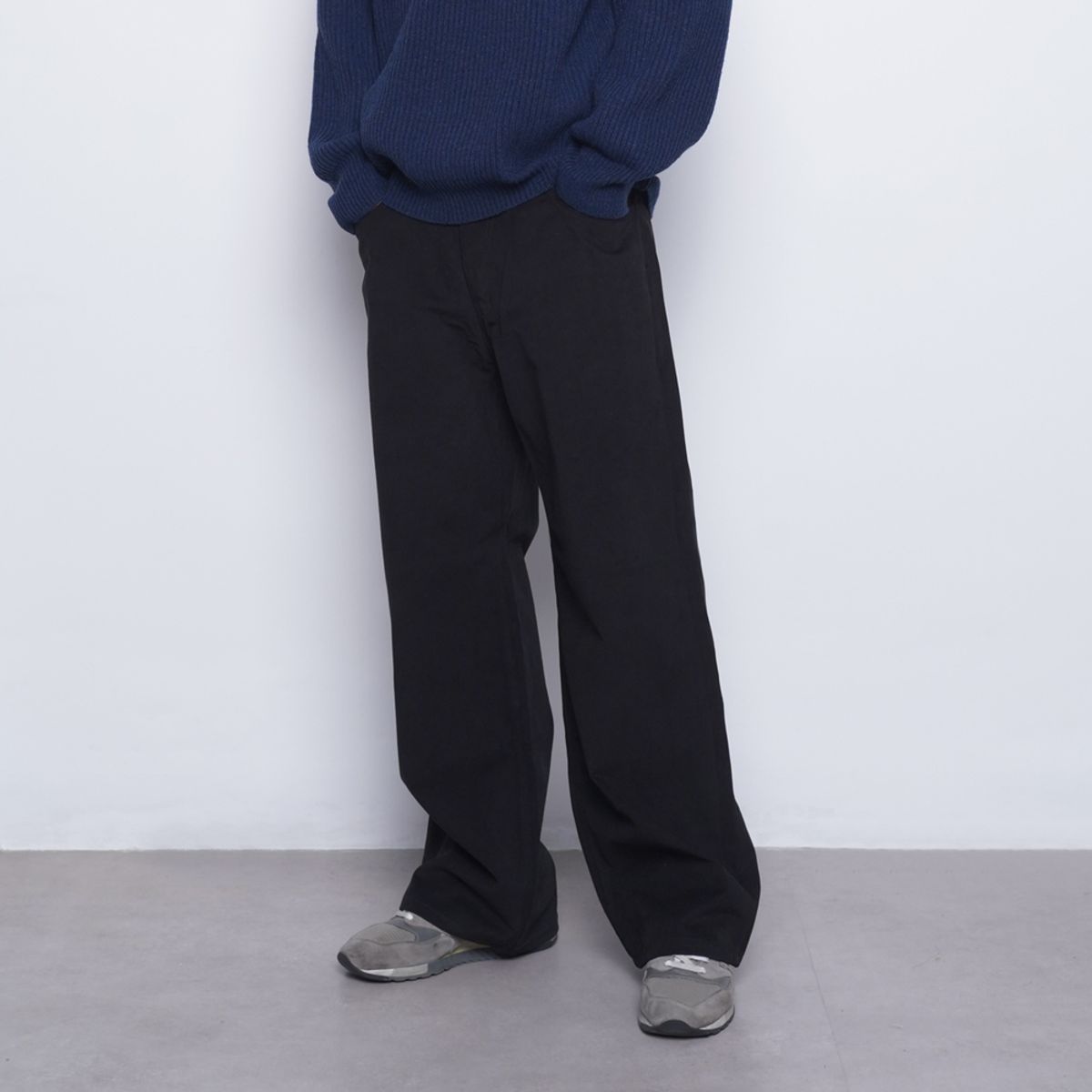 에이본(THE-ABON) M765 pitch wide pants black