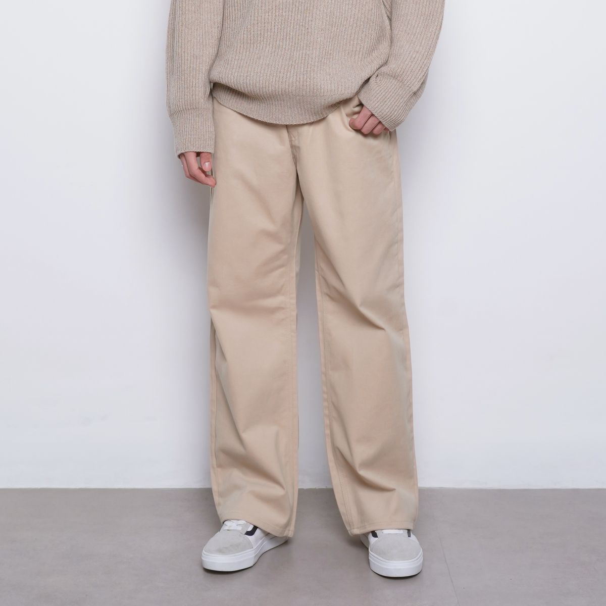 에이본(THE-ABON) M765 pitch wide pants beige
