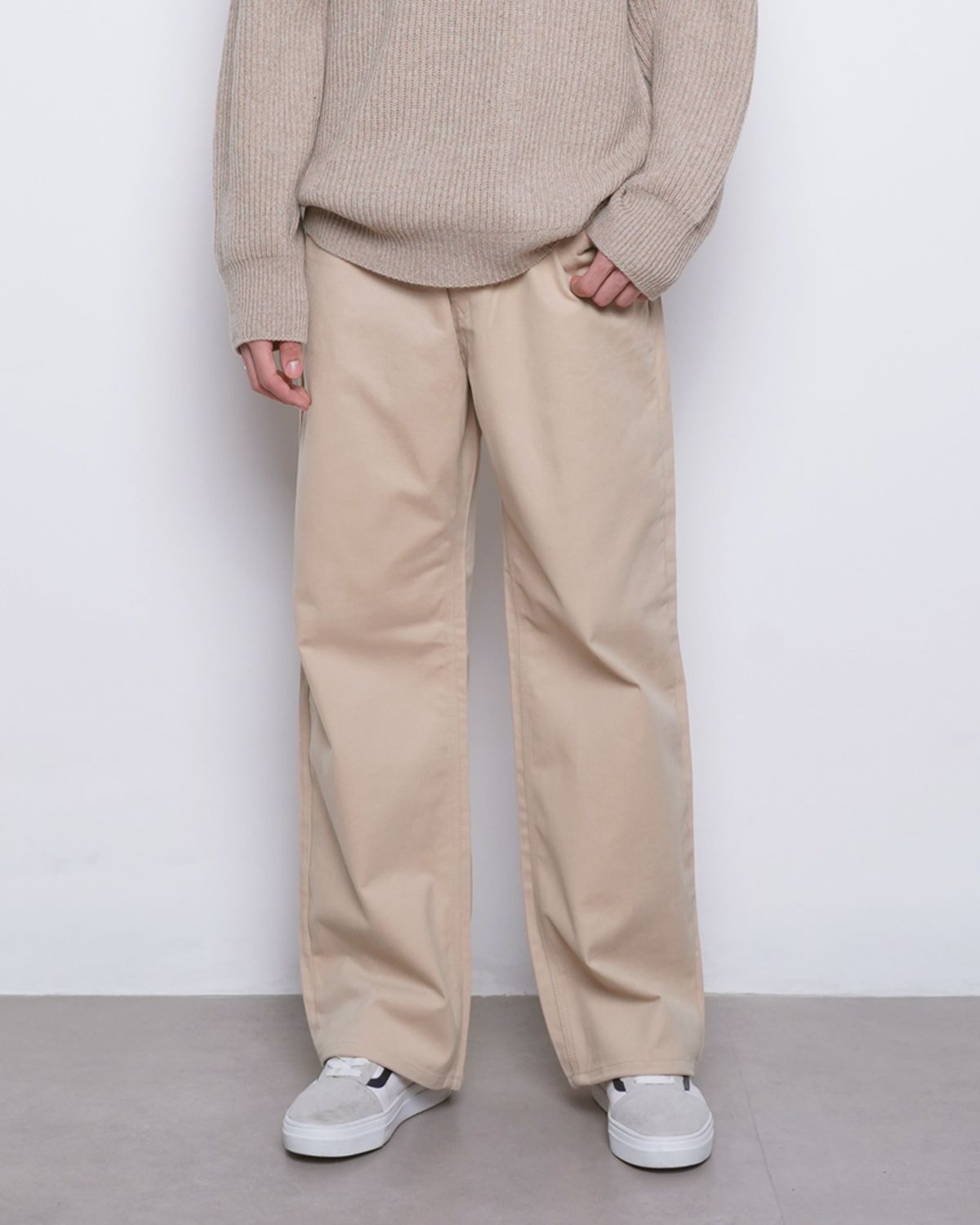 에이본(THE-ABON) M765 pitch wide pants beige
