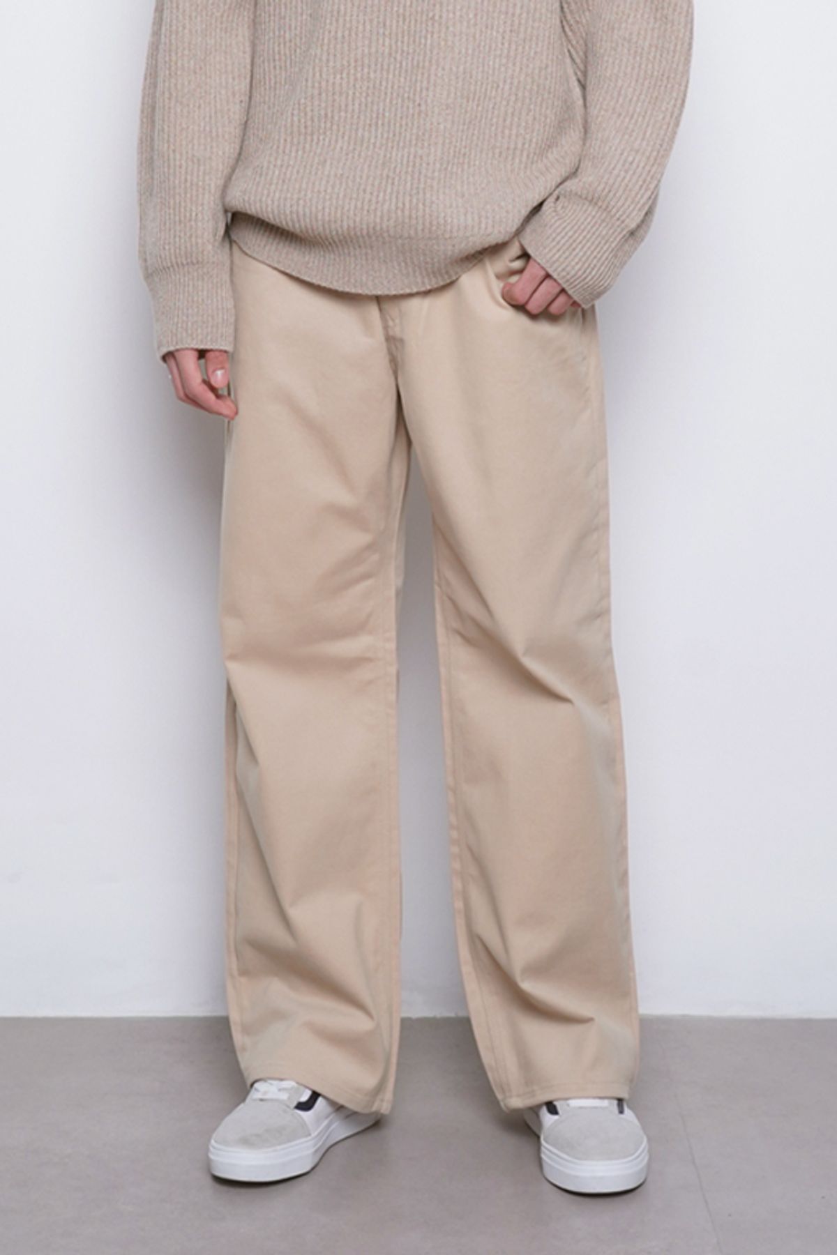 에이본(THE-ABON) M765 pitch wide pants beige