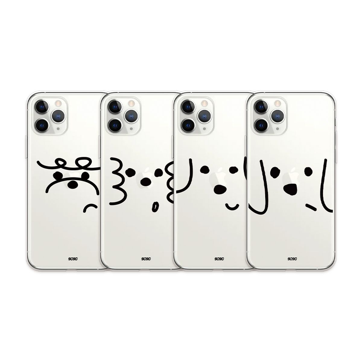 코쿼드(COQUAD) 9C9C 댕댕 페이스 클리어케이스