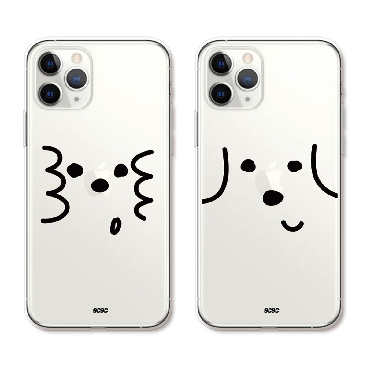 코쿼드(COQUAD) 9C9C 댕댕 페이스 클리어케이스