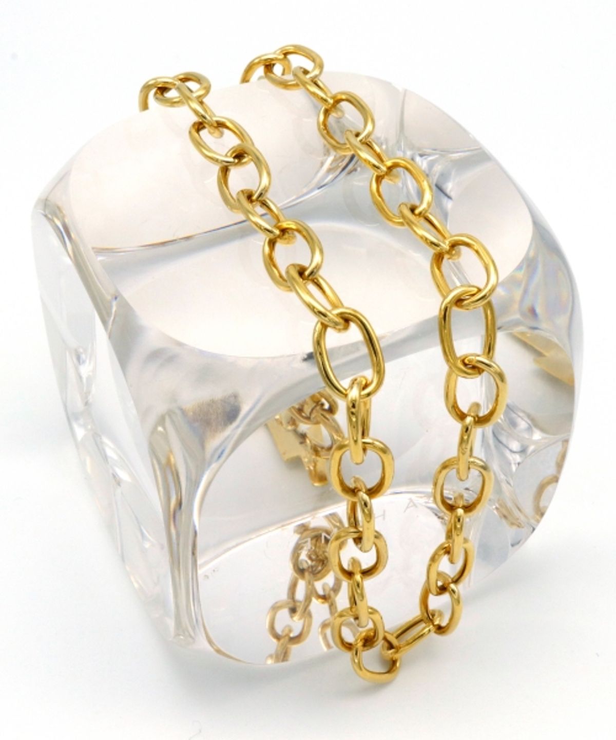 봉보(BONBEAU) Edge pendant bold chain Necklace  썬더 팬던트 볼드 골드 체인 목걸이