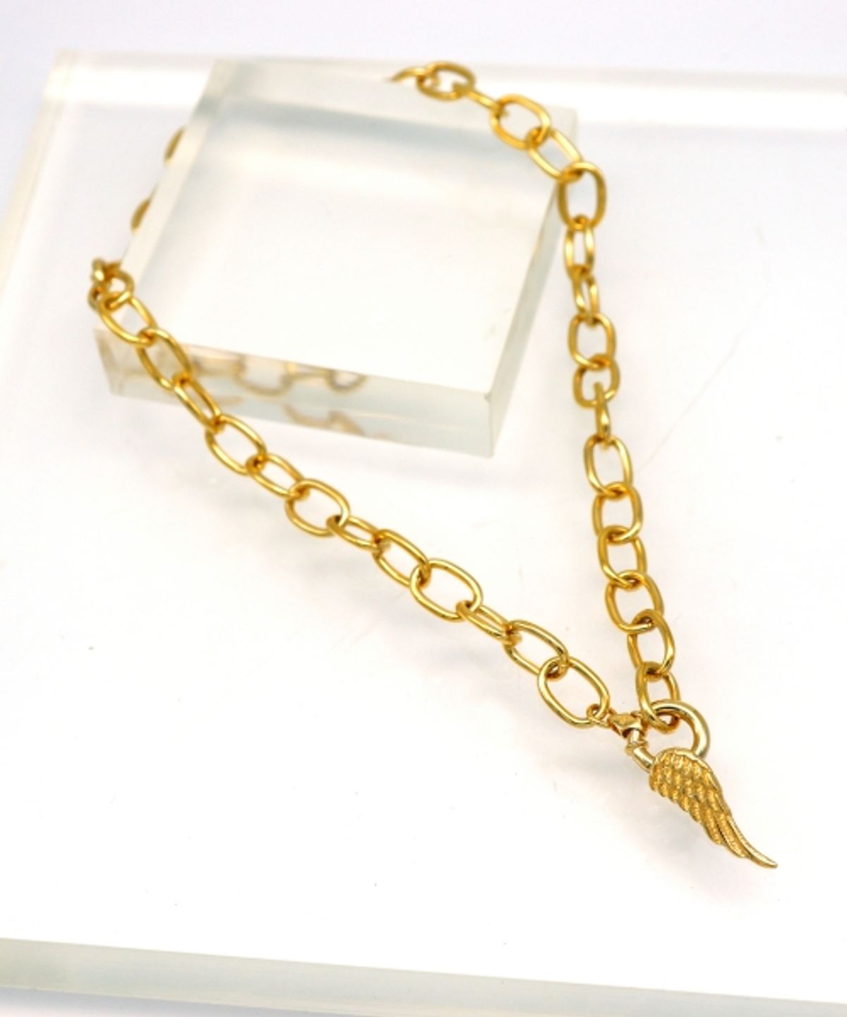 봉보(BONBEAU) Edge pendant bold chain Necklace  엔젤윙 팬던트 볼드 골드 체인 목걸이