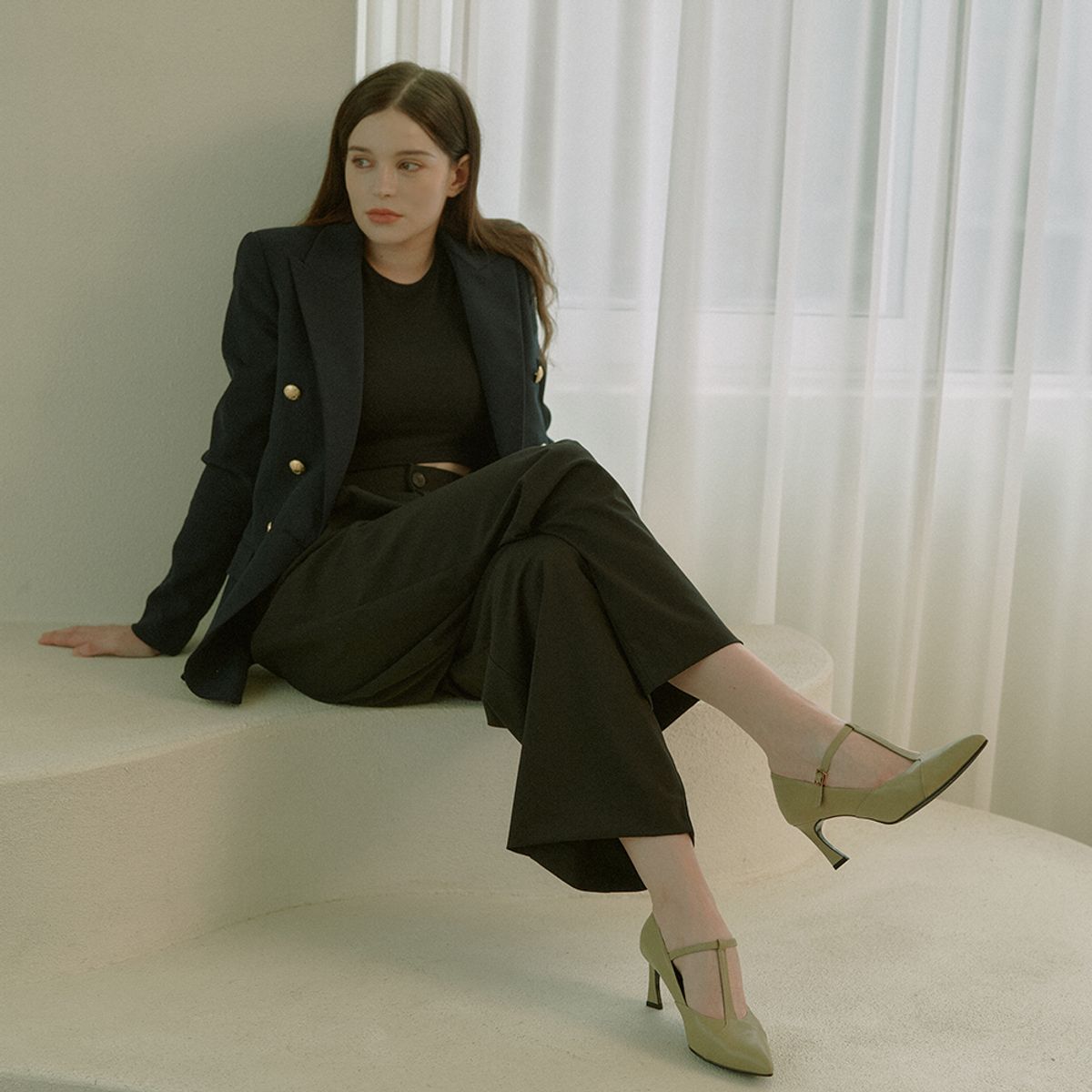 케리제이드(KERRIJADE) T-Strap Pumps_KhakiBeige