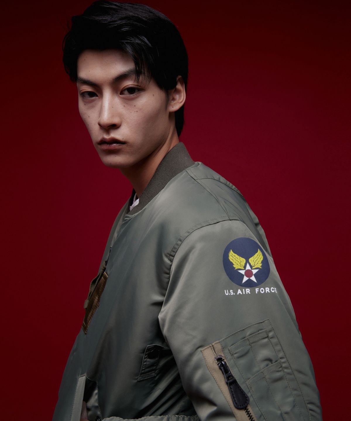 브론슨(BRONSON) 1950s USAF Type MA-1 Flight Jacket KR Ver. Olive