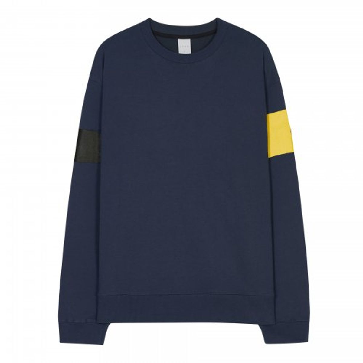 잇터(ITER) VINTAGE COLOR PAINTING SWEATSHIRTS_NAVY/MUSTARD