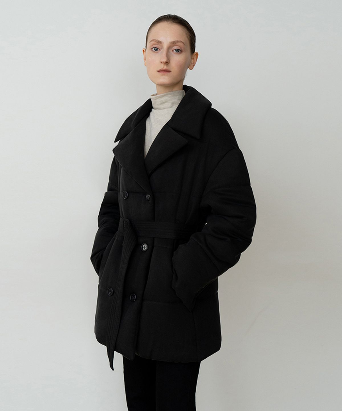 리이(RE RHEE) QUILTED SHELL PADDED OVERSIZED JACKET