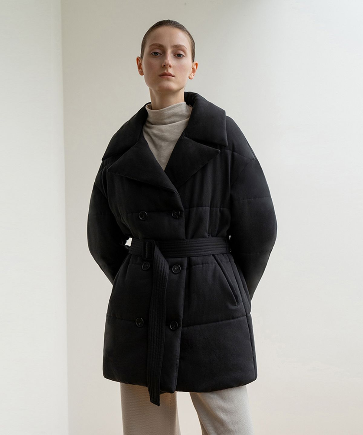 리이(RE RHEE) QUILTED SHELL PADDED OVERSIZED JACKET