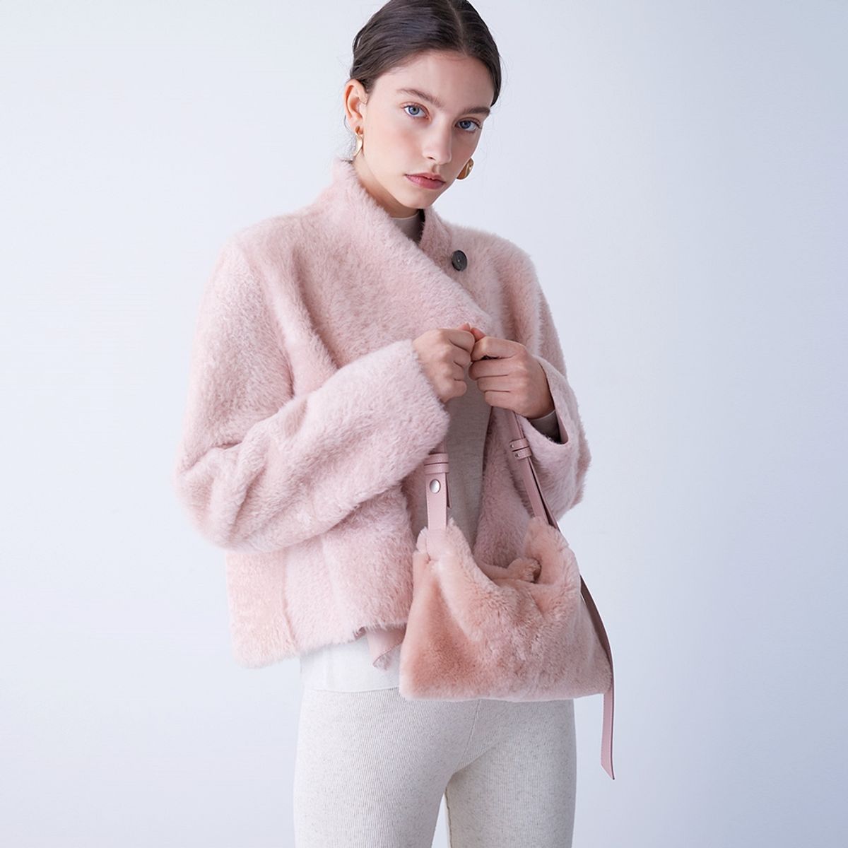 핀블랙(PINBLACK) TWO WAY SHOULDER MUSTANG BAG PINK