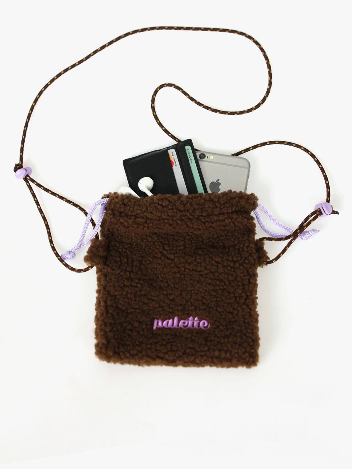 팔레트(PALETTE) BOA FLEECE STORAGE BAG (BROWN)