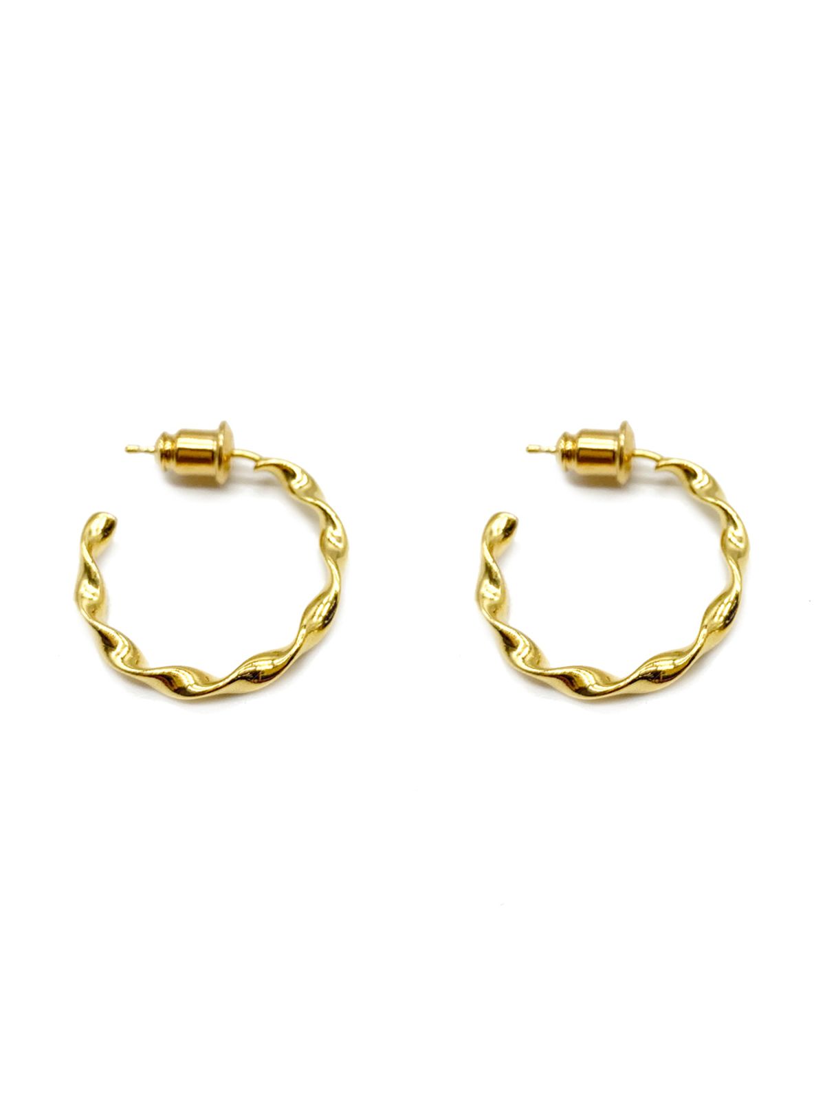 오키디루포(OCCHI DI LUPO) Acra wave hoop earring(GOLD)