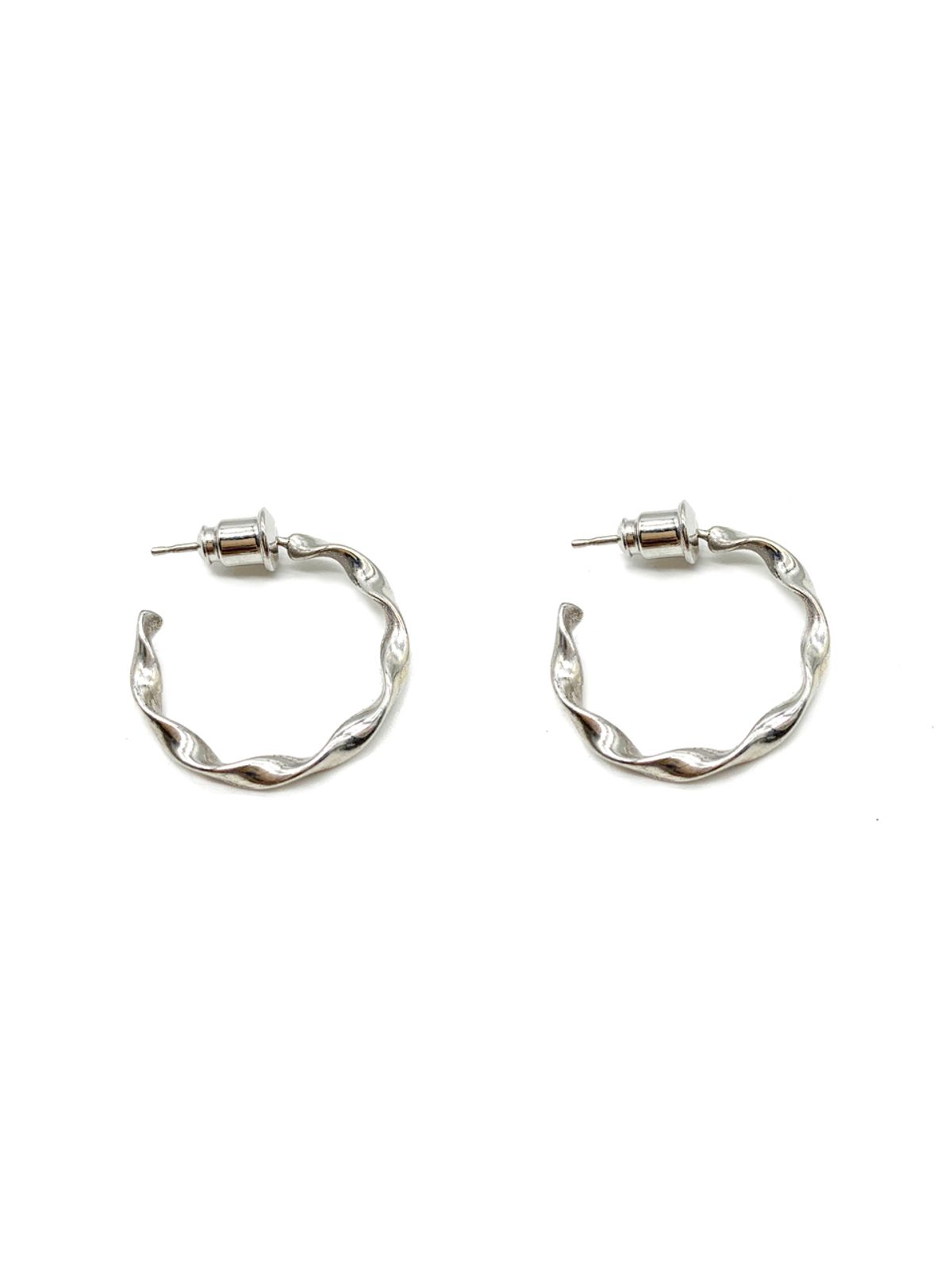 오키디루포(OCCHI DI LUPO) Acra wave hoop earring(SILVER)