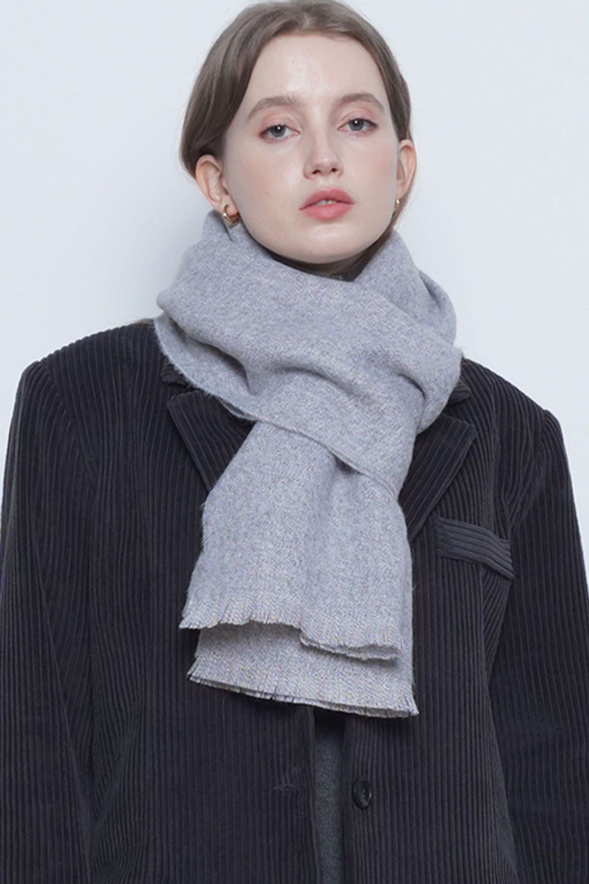 에이본(THE-ABON) W282 seiden muffler light gey