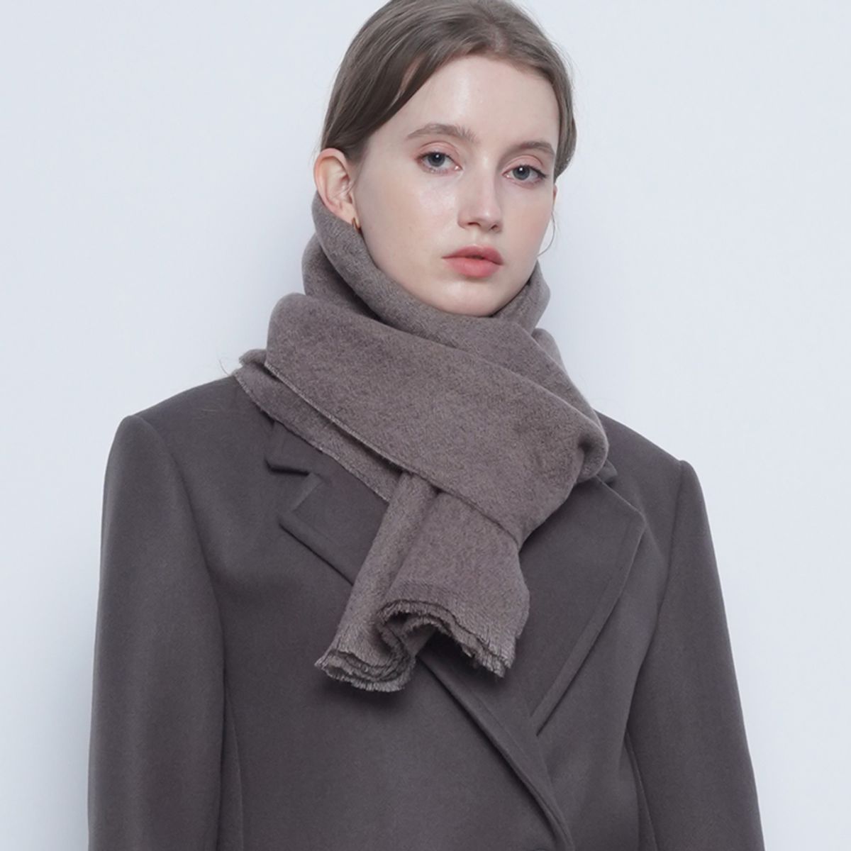 에이본(THE-ABON) W282 seiden muffler brown