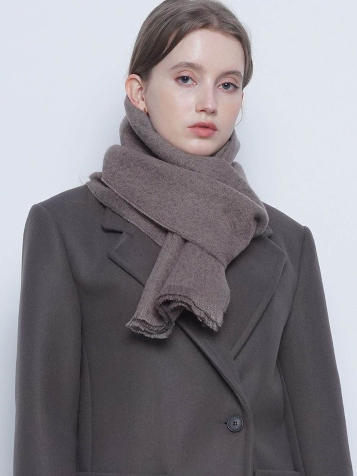 에이본(THE-ABON) W282 seiden muffler brown