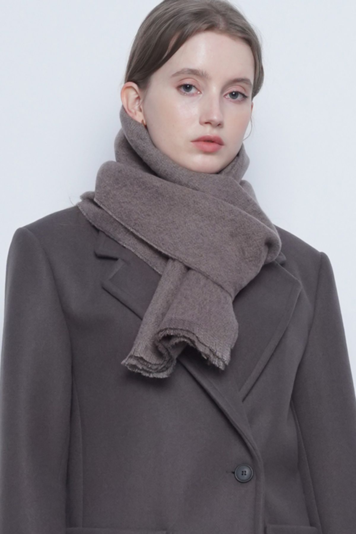 에이본(THE-ABON) W282 seiden muffler brown