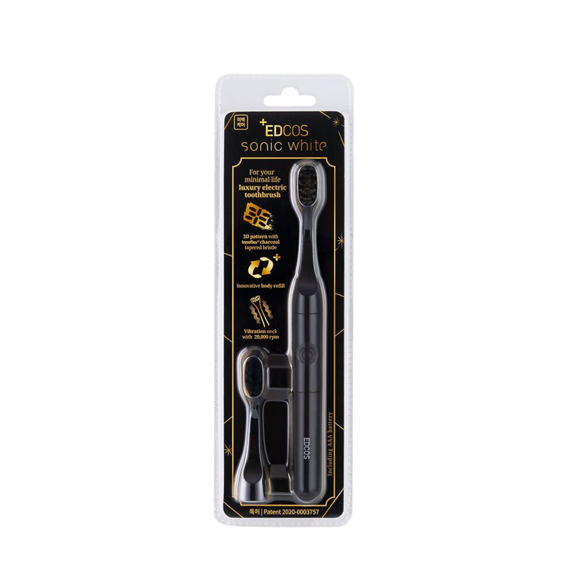 에드코스(EDCOS) 소닉화이트 전동칫솔 1P 리필 1P