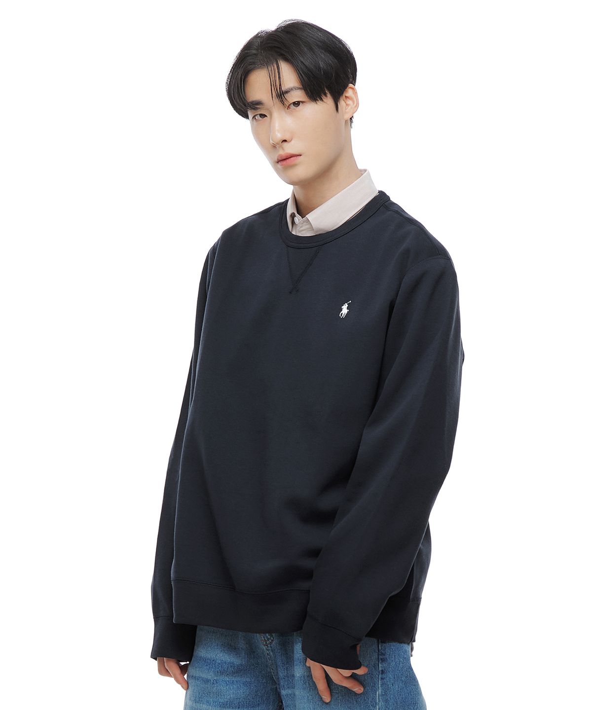 폴로 랄프 로렌(POLO RALPH LAUREN) 더블니트 스웨트셔츠 - 네이비